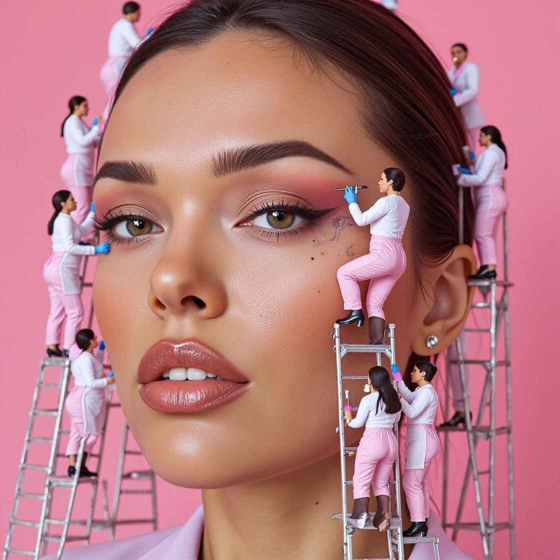 An imagination-size portrait — A face becomes a miniature workshop.