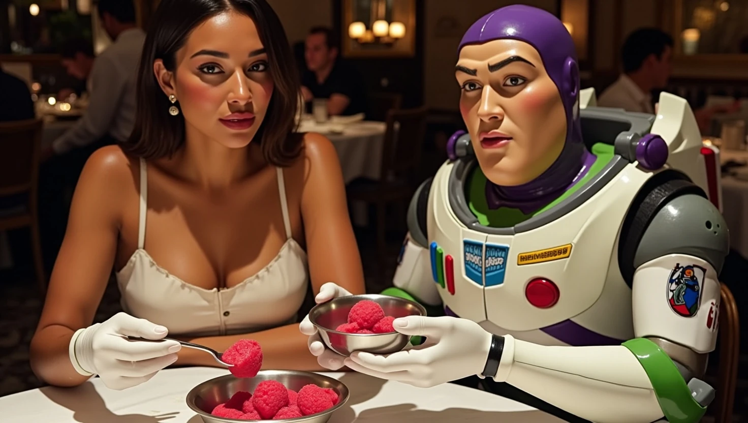 When 3D comes to your table — A real portrait meets an animated character.