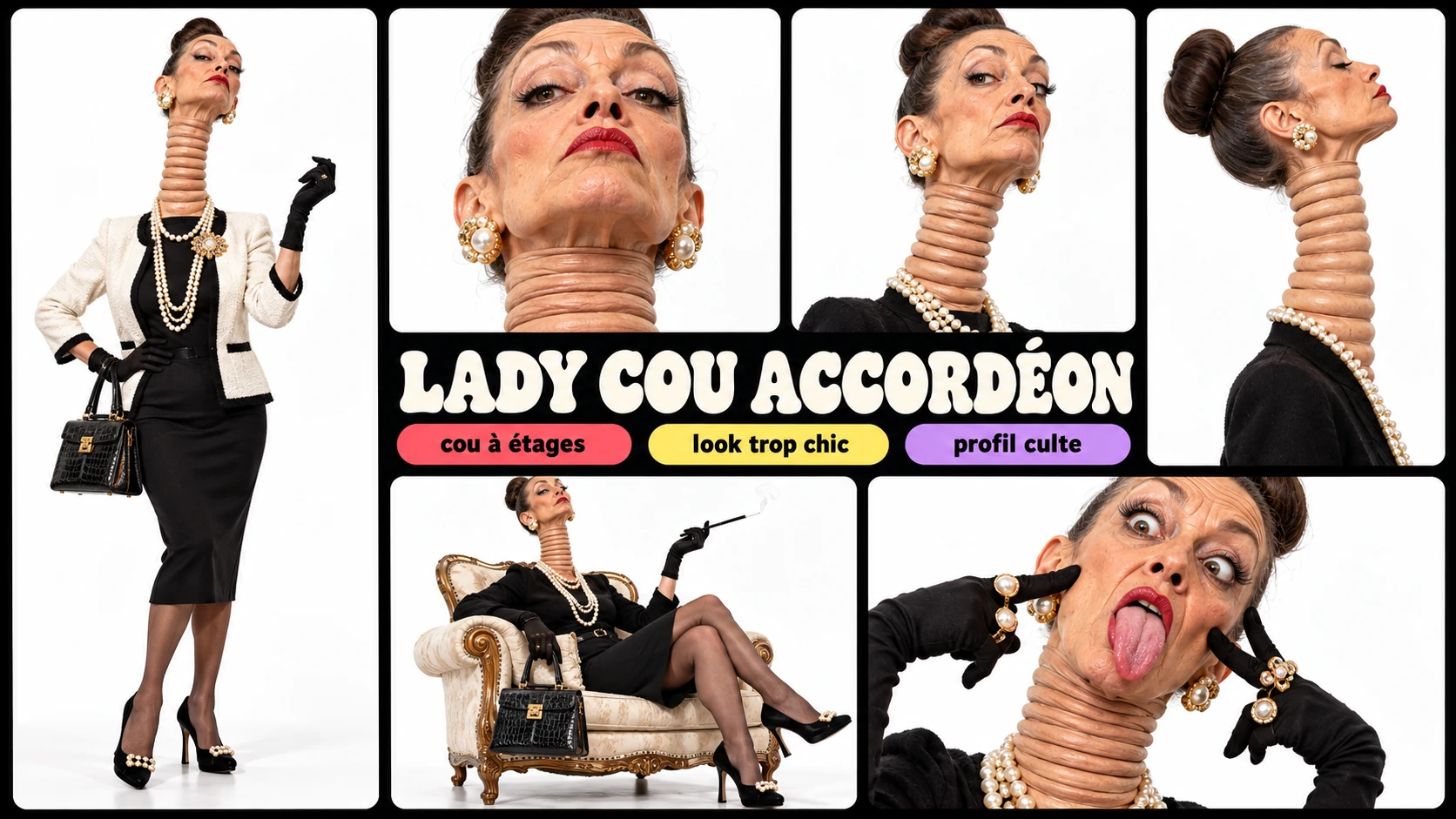Lady Neck Accordion — silhouette